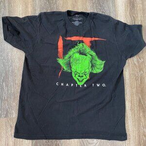 It Chapter 2 Shirt Extra Black Short Sleeve Pennywise 2019 Graphic Print Mens
